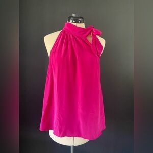 Jacob Vibrant Pink Halter Top 100% silk